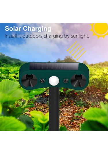 Konesam Güneş Enerjili Ultrasonik Hareket Dedektörlü Alarm - 8m Mesafe, Ip55 Su Geçirmez, Gece Led Işıklı