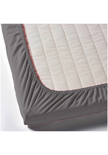 Bağcıklı %100 Pamuk Çift Kişilik Nevresim Takımı-yaprak Fısıltısı Gri
