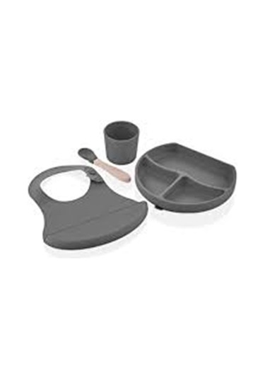 Babyjem Silikon Beslenme Seti Gri-9457 Gri