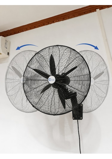 Çifçioğlu Siyah Duvar Vantilatörü 26 İnç 65 Cm Uzaktan Kumandalı 150 Watt