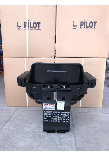 Pilot Traktör Koltuk Kollu Et62 Traktör Koltuğu Pilot Siyah Renk