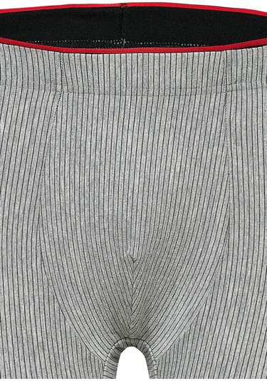 Weweus Gri Pamuk Elastan Çizgili Boxer 14921 Gri