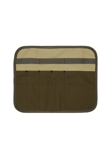 Vkemall Asılı Saklama Çantası Açık Hava Kampı Piknik Barbekü Sofra Takımı Küçük Eşyalar Saklama Çantası Çok İşlevli Katlanabilir Saklama Çantası Haki