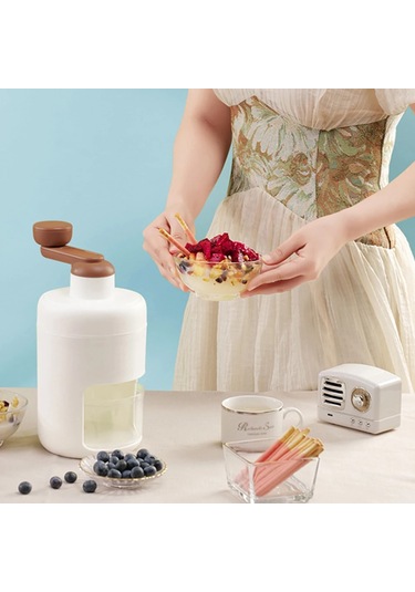 El-krank Buz Tıraş Makinesi-ev Manuel Kar Koni & Süt Sallar İçin