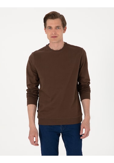 Pierre Cardin Erkek Kahverengi Sweatshirt 50314054-vr029 Kahverengi