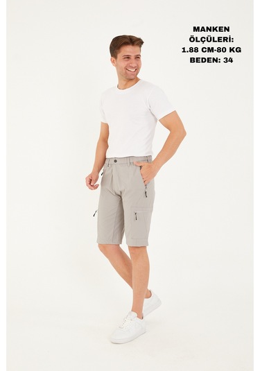 Camp Scoutland Camp715 Outdoor Tactical Su İticili Yazlık Erkek Taktik Şort Taş