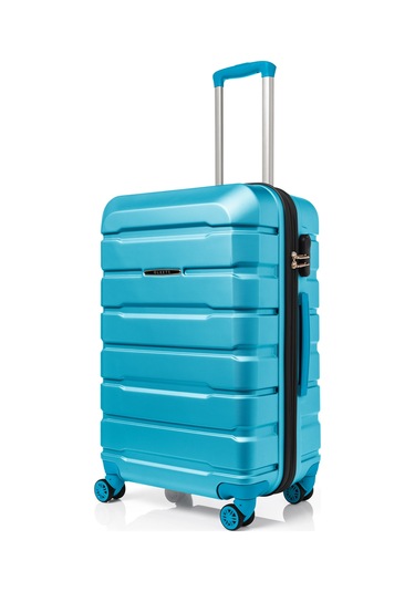 Unisex 4 Tekerli Kilitli Orta Boy Valiz Bavul Turkuaz