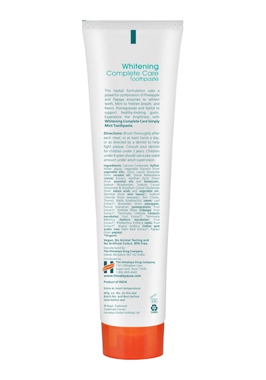 Himalaya Botanique Whitening Complete Care Diş Macunu 150gr Beyazlık