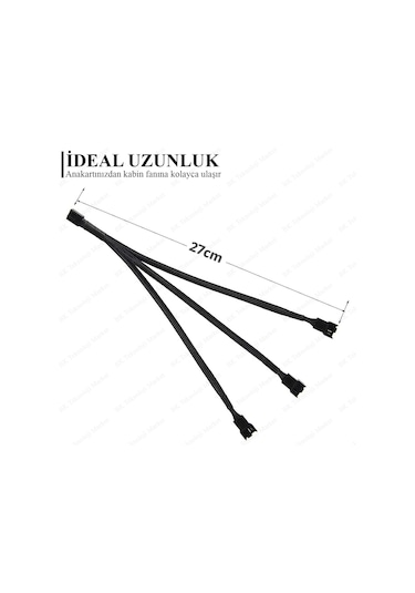 Yüksek Kalite 3 Lü Fan Çoklayıcı Pwm Y Splitter Kablo