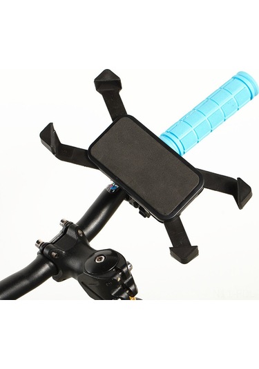Padalink Bisiklet Telefon Tutucusu 360 Derece Döner Dört Pençeli Abs Dayanıklı Motor Elektrikli Bisiklet Telefon Sabitleyici Siyah