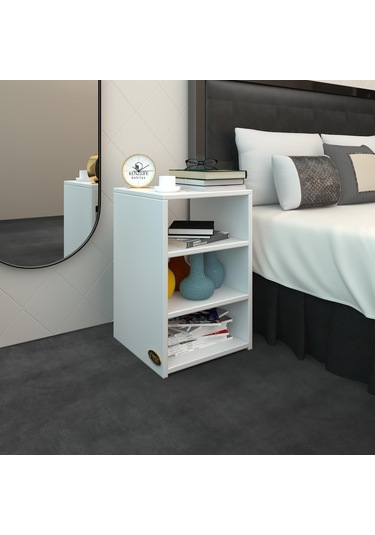 Kenzlife Komodin Panpan Byz 60 39 39 Komidin Kitaplık Ayakkabılık Beyaz