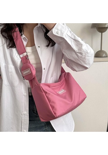 Suntek Kadın Omuzdan Askili Çanta Crossbody Çanta Pembe