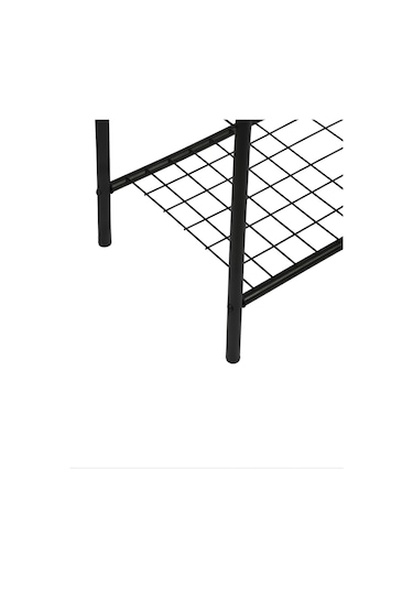 METAL 5 RAFLI AYAKKABILIK ELBİSE ASKILIĞI PORTMANTO VE GARDIROP Siyah