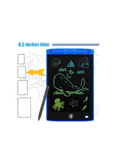 8.5 İnç Led Çizim Tahtasında Elektronik Lcd Yazma Tableti Graffiti Eskiz Blue-8.5in-color