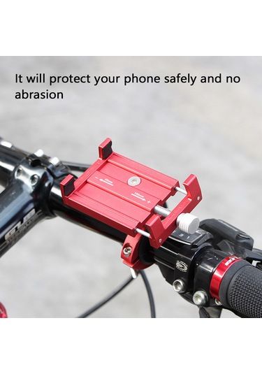 Yunboo Kırmızı Alüminyum Bisiklet Telefon Tutucu, Dağ Bisikleti İçin Navigasyon Cihazı Sabitleyici, Metal Malzeme, 50-100mm Uzunluk Aralığı Diğer