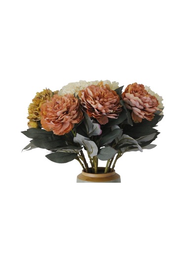 T.concept Dekoratif, Zarif Yapay Çiçek Pastel Turuncu Renk 66 Cm