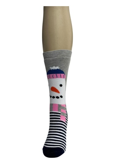 3'lü Yılbaşı Havlu Kadın Soket Çorap Çok Renkli