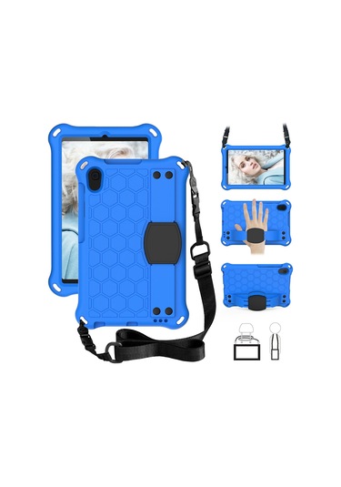 Galaxy Tab A 8.4 İnç 2020 T307/t307u Tablet İçin Kılıf, Düşmeye Karşı Dayanıklı, Stand Ve Kayışlı Mavi