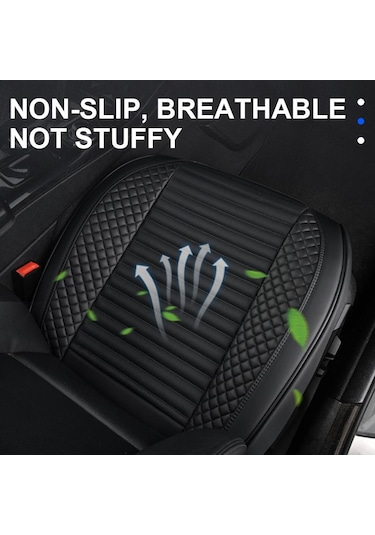 Gri Seametal Tam Sarılmış Araba Ön Koltuk Kılıfı Premium Pu Deri Araç Koltuk Minderi Nefes Alabilir Anti Scratch Sandalye Koruyucu Mat Type B