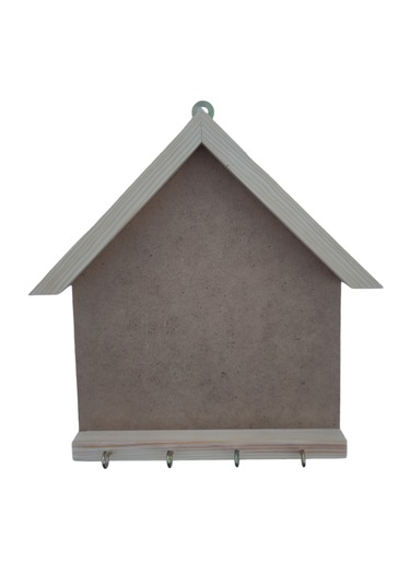 20x25cm Ham Ahşap Çerçeveli Boyanabilir Açık Anahtarlık Panosu