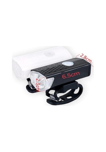 Forte Gt 300 Lümen Bisiklet Ön Farı Xbyc 6131 Usb Şarjlı Siyah