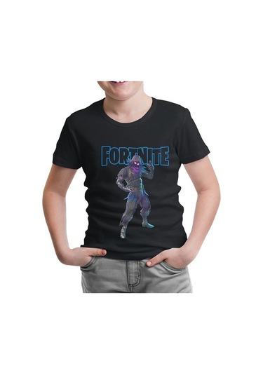 Lord Tshirt Fortnite - Raven Siyah Çocuk Tshirt