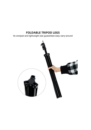 Vkemall Tripod Braketi Termometre Tutucu Standı Yüksekliği Ayarlanabilir Katlanabilir Ço