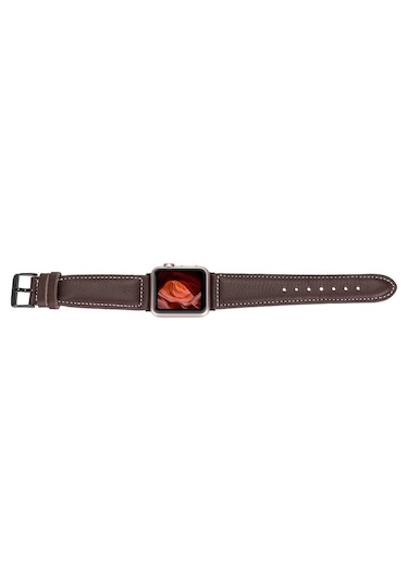 Apple Uyumlu  Watch Deri Kordon 42-44-45mm Nm1-as3 Kahve