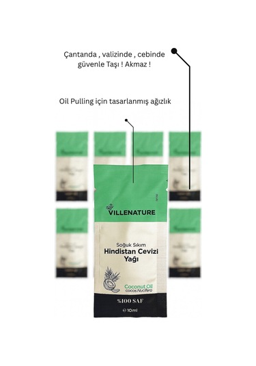 Villenature Tek Kullanımlık Soğuk Sıkım Hindistan Cevizi Yağı 12x10 Ml