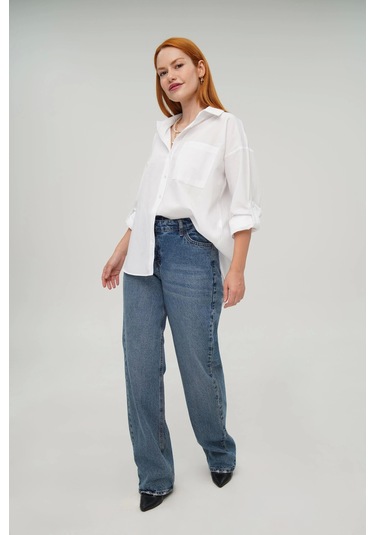 Tek Cepli Ekru Gömlek Ekru