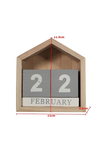 Vintage Tasarım Ev Şekli Sürekli Takvim Artcraft