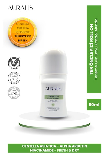 Auralis Beyazlatıcı Etkili Ter Önleyici Roll-on Antiperspirant Unisex 50 Ml