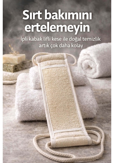 Kabak Lifli İpli Kemer Uzun Sırt Kesesi