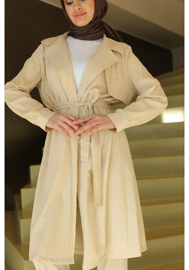 Ay Parça Detaylı Takım Bej Bej