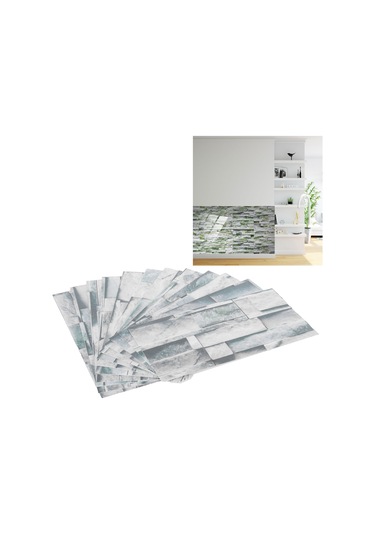 Shineyee 12 Adet Mermer Desenli Pvc Su Geçirmez Zemin/duvar Sticker, Dayanıklı, Kolay Yüklenir, Mutfak/banyo Yenileme, Kıt042 Diğer