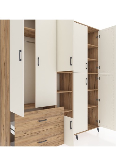 Hyperion Dolap 12 Raflı 2 Çekmeceli Tek Askılı 220x44x243 Çam-aytaşı/çam Aytası/atlas Çam Hyperion Dolap 12 Raflı 2 Çekmeceli Tek Askılı 220x44x243 Çam-aytaşı/çam Aytası/atlas Çam