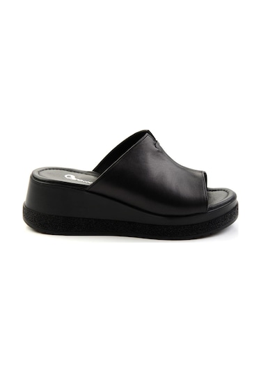 Siyah Leather Kadın Terlik K04040012003 Siyah