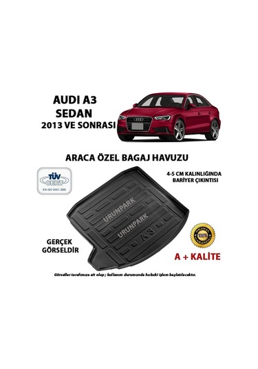 Audi A3 Sedan Bagaj Havuzu Audi A3 Sedan Bagaj Havuzu Paspası