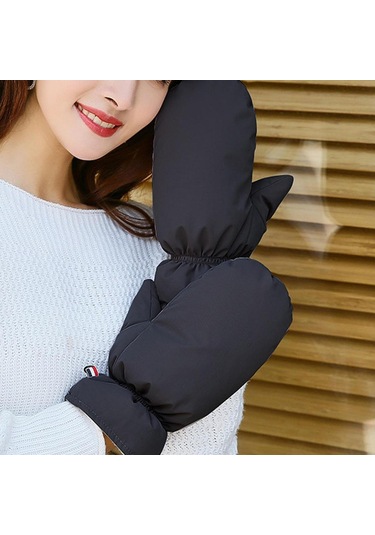 Suntek Erkekler Kadınlar İçin Aşağı Eldivenler Kar Siyah Siyah