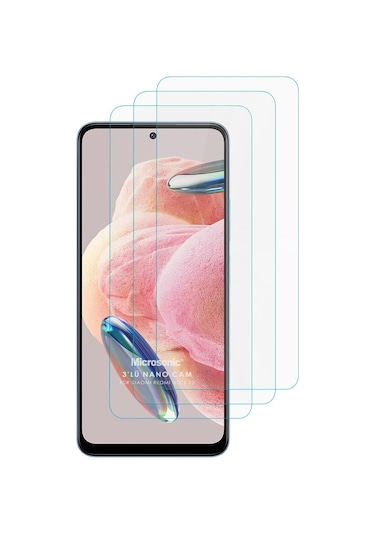 Microsonic Xiaomi Redmi Note 12 4g Screen Protector Nano Glass Cam Ekran Koruyucu 3 Lü Paket