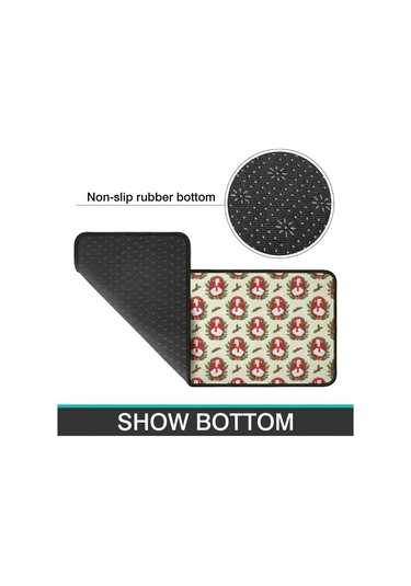 Noel Desenli 2'li Mutfak Matı, Anti-yorgunluk, Yastıklı Ve Kaymaz, Mutfak Ve Ofis İçin Noel Baba Noel Ördeği