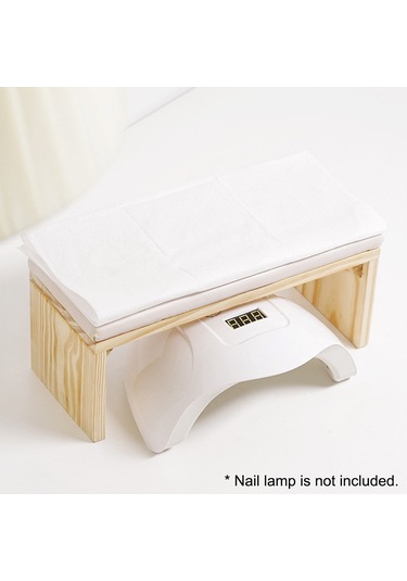 Yunboo Beyaz Ahşap Manikür El Yastığı - Profesyonel Tırnak Bakımı İçin