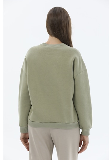 Kadın Sweatshirt 2424bs130836 Zeytin Yeşili