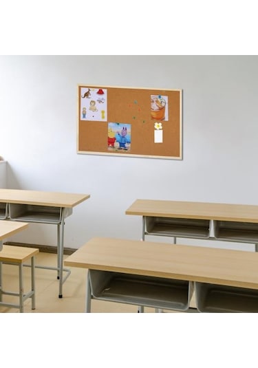 1 Takım Mantar Bülten Tahtası Dayanıklı Çok Amaçlı Ahşap Çerçeve Mantar Panosu Notlar Mesajlar Resimler Notlar İçin M