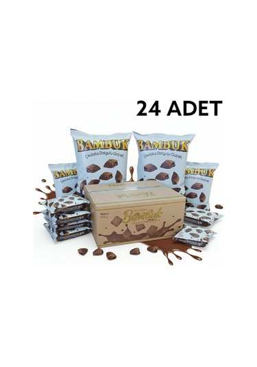 Çikolata Dolgulu Gofret Bambuk 24 Adet 45 Gr