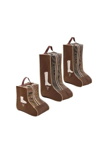 Pazly Suntek 3x Bot Saklama Çantası Taşınabilir Trend Koruyucu Kahverengi Pratik Kahverengi