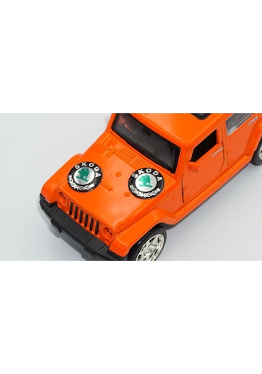 Skoda Auto Oto Anahtar 3M Metal Alaşım Logo 2Li Set
