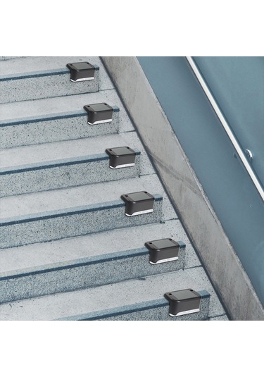 Gajeena 4'lü Güneş Enerjili Basamak Lambası, Otomatik Işık Kontrolü, Ip65 Su Geçirmez, 8-10 Saat Aydınlatma, Islak Işık, Bahçe Duvar Cephesi Jardin