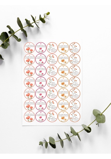 Sevgiyle Hazırlandı Teşekkür Ederiz Stickers Paketleme Kargo