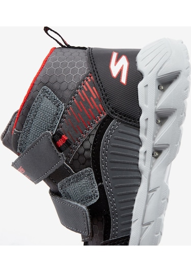 Skechers Magna - Lights Küçük Erkek Çocuk Gri Işıklı Bot 401504N Ccbk Gri